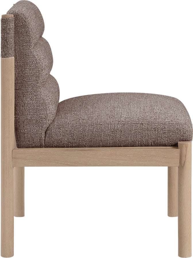 Eloura Linen Textured Fabric Upholstered Dining Chair - Brown - 88058-C-BROWN_4