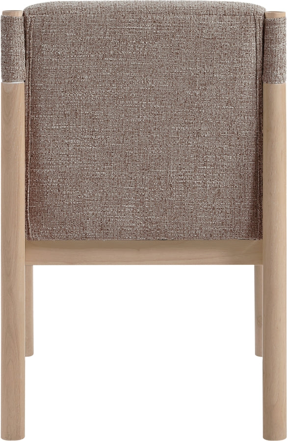 Eloura Linen Textured Fabric Upholstered Dining Chair - Brown - 88058-C-BROWN_5