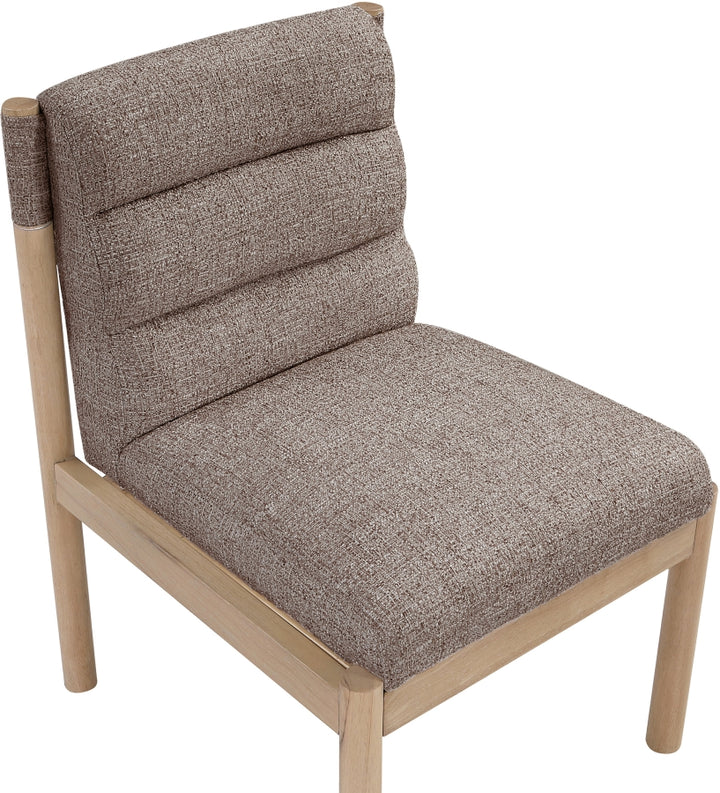 Eloura Linen Textured Fabric Upholstered Dining Chair - Brown - 88058-C-BROWN_6