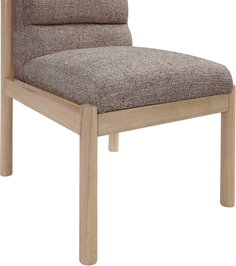 Eloura Linen Textured Fabric Upholstered Dining Chair - Brown - 88058-C-BROWN_7