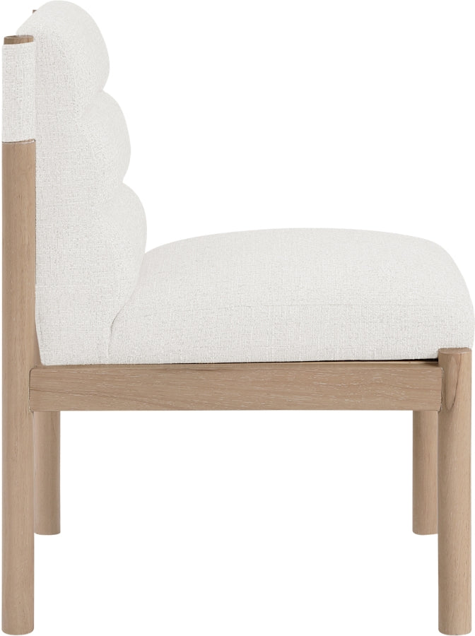Eloura Linen Textured Fabric Upholstered Dining Chair - Cream - 88058-C-CREAM_4
