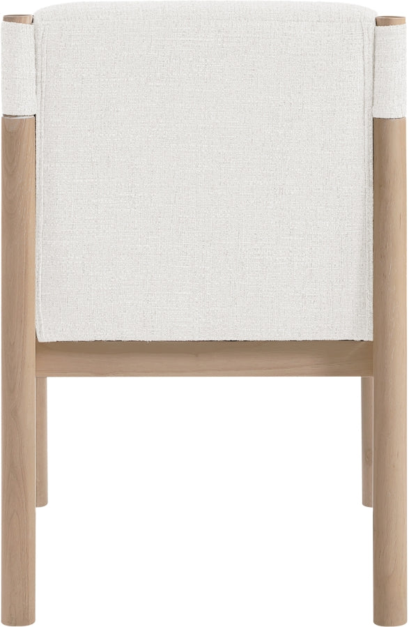 Eloura Linen Textured Fabric Upholstered Dining Chair - Cream - 88058-C-CREAM_5