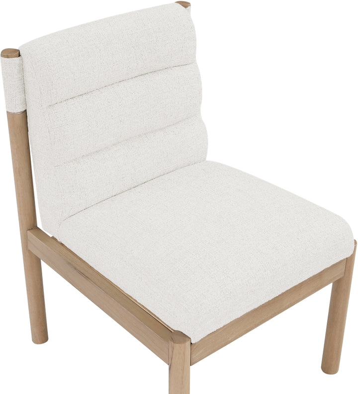 Eloura Linen Textured Fabric Upholstered Dining Chair - Cream - 88058-C-CREAM_6
