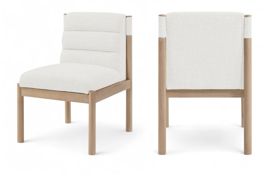 Eloura Linen Textured Fabric Upholstered Dining Chair - Cream - 88058-C-CREAM_1