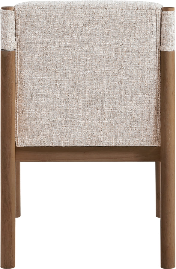 Eloura Linen Textured Fabric Upholstered Dining Chair - Beige - 88059-C-BEIGE_5