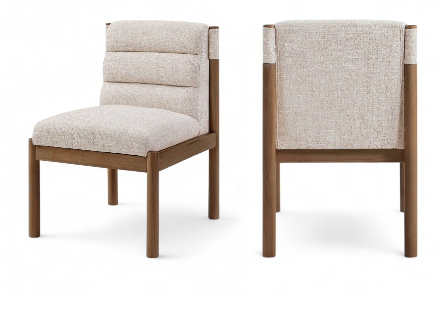 Eloura Linen Textured Fabric Upholstered Dining Chair - Beige - 88059-C-BEIGE_1