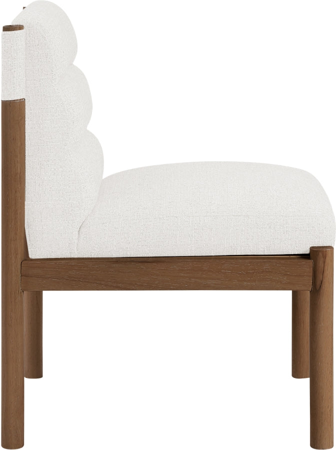 Eloura Linen Textured Fabric Upholstered Dining Chair - Cream - 88059-C-CREAM_4