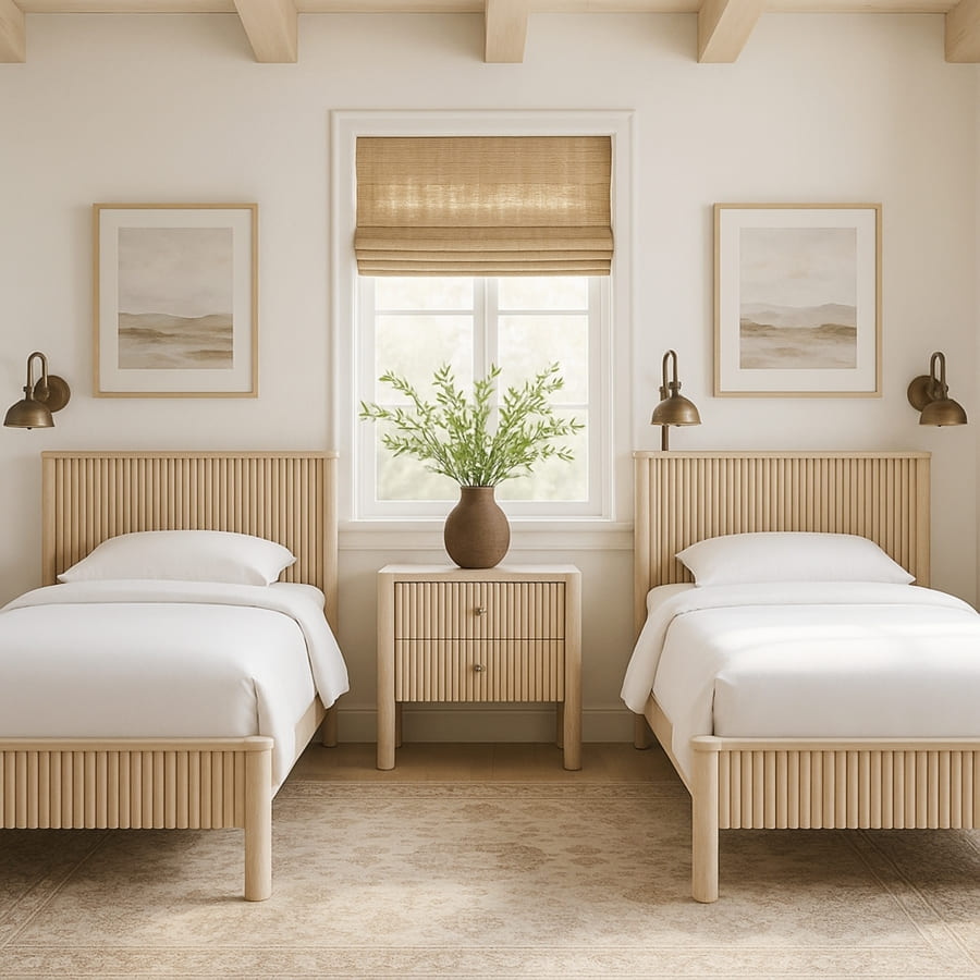 Kivo Solid Wood Twin Bed
