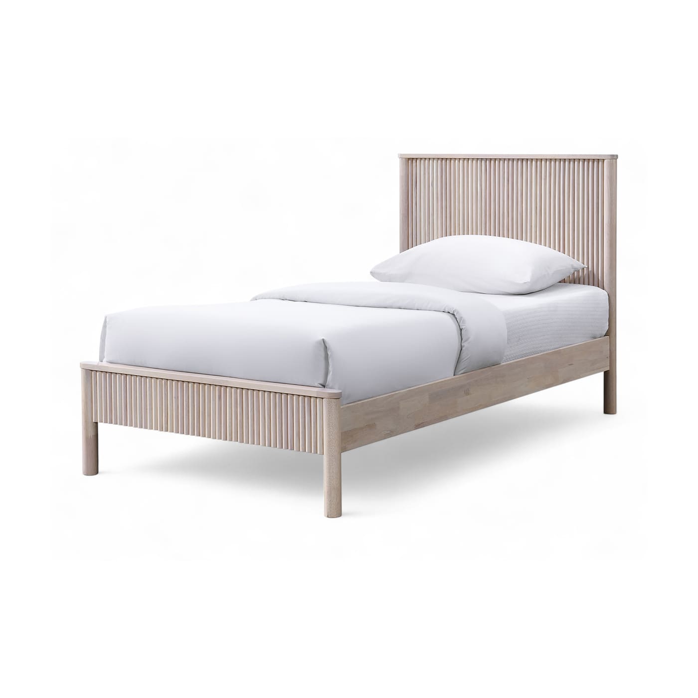 Kivo Solid Wood Twin Bed