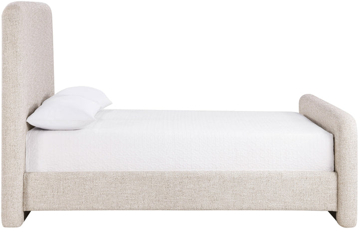 Fira Linen Textured Fabric Upholstered Bed - Beige - B1221-Bed-BEIGE_4