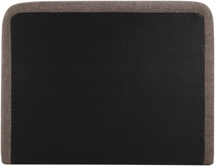 Fira Linen Textured Fabric Upholstered Bed - Brown - B1221-Bed-BROWN_5