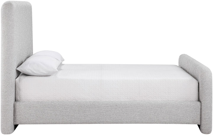 Fira Linen Textured Fabric Upholstered Bed - Grey - B1221-Bed-GREY_4