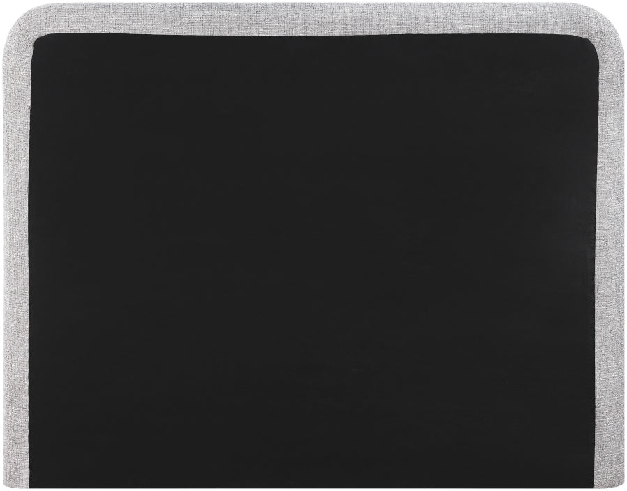 Fira Linen Textured Fabric Upholstered Bed - Grey - B1221-Bed-GREY_5