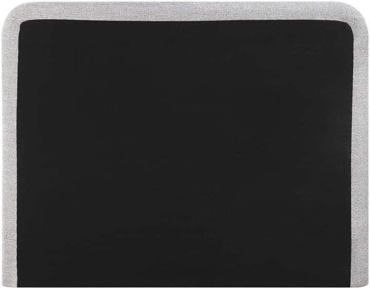 Fira Linen Textured Fabric Upholstered Bed - Grey - B1221-Bed-GREY_5