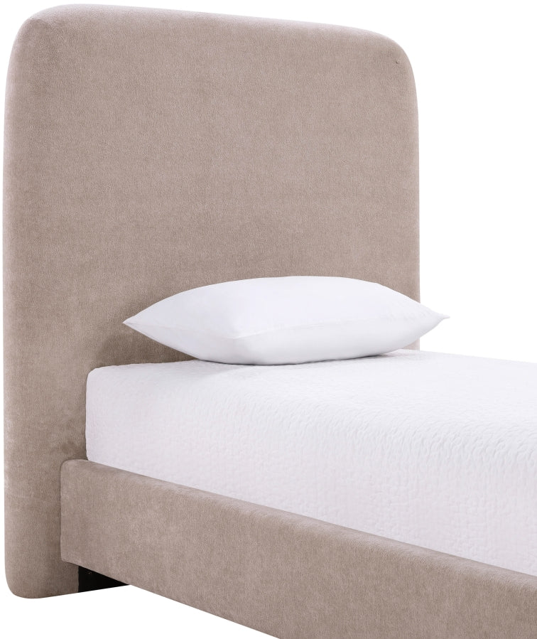Fira Chenille Fabric Upholstered Twin Bed - Taupe - B1222-Twin-TAUPE_6