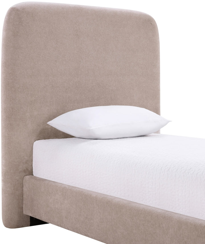 Fira Chenille Fabric Upholstered Twin Bed - Taupe - B1222-Twin-TAUPE_6