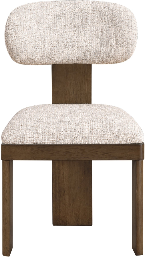 Timbra Linen Textured Fabric Upholstered Dining Chair - Beige - 11083-C-BEIGE_4