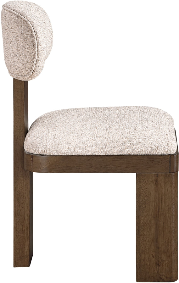 Timbra Linen Textured Fabric Upholstered Dining Chair - Beige - 11083-C-BEIGE_5