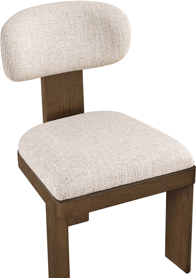 Timbra Linen Textured Fabric Upholstered Dining Chair - Beige - 11083-C-BEIGE_7