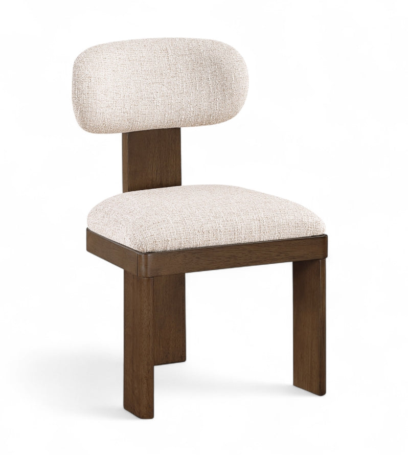Timbra Linen Textured Fabric Upholstered Dining Chair - Beige - 11083-C-BEIGE_2