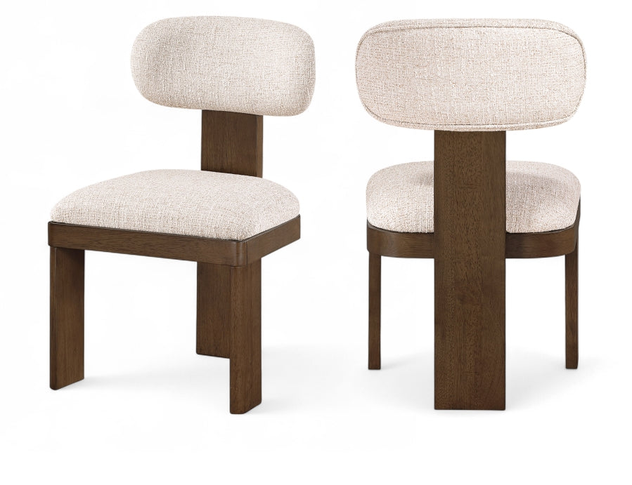 Timbra Linen Textured Fabric Upholstered Dining Chair - Beige - 11083-C-BEIGE_1