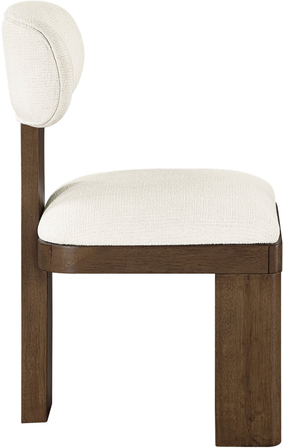 Timbra Linen Textured Fabric Upholstered Dining Chair - Cream - 11083-C-CREAM_5
