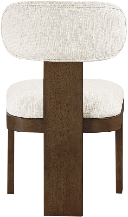 Timbra Linen Textured Fabric Upholstered Dining Chair - Cream - 11083-C-CREAM_6