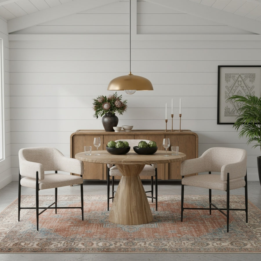 Aquino 43.5" Concrete Indoor/Outdoor Dining Table - Beige - 811-T-BEIGE_2