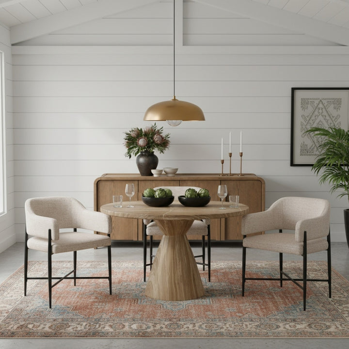 Aquino 43.5" Concrete Indoor/Outdoor Dining Table - Beige - 811-T-BEIGE_2