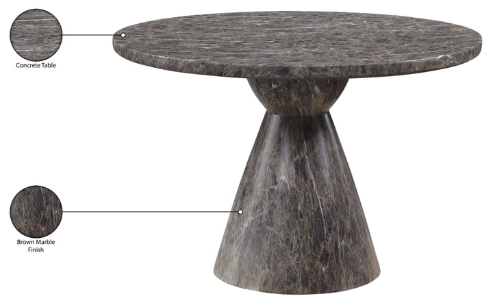 Aquino 43.5" Concrete Indoor/Outdoor Dining Table - Brown - 811-T-BROWN_7