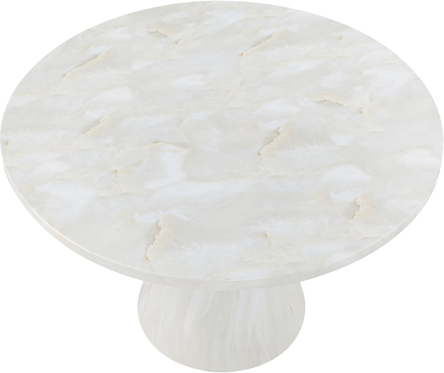 Aquino 43.5" Concrete Indoor/Outdoor Dining Table - White - 811-T-WHITE_4