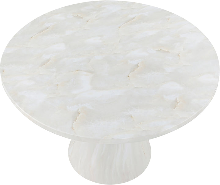 Aquino 43.5" Concrete Indoor/Outdoor Dining Table - White - 811-T-WHITE_4