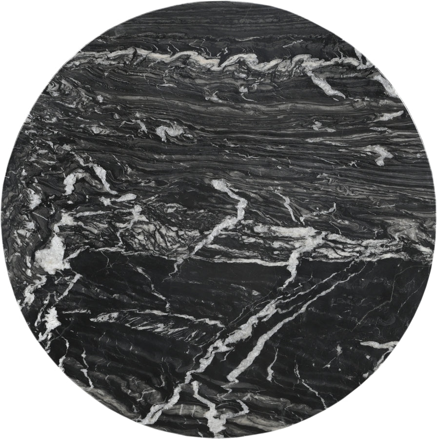 Fontelina 30" Genuine Marble Bistro Dining Table - Black - 919-DT30-BLACK_4