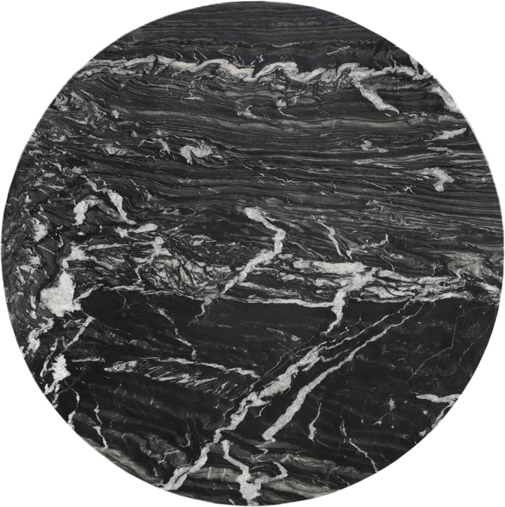 Fontelina 30" Genuine Marble Bistro Dining Table - Black - 919-DT30-BLACK_4