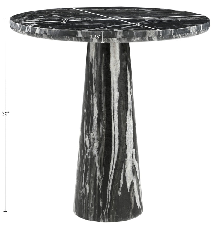 Fontelina 30" Genuine Marble Bistro Dining Table - Black - 919-DT30-BLACK_7