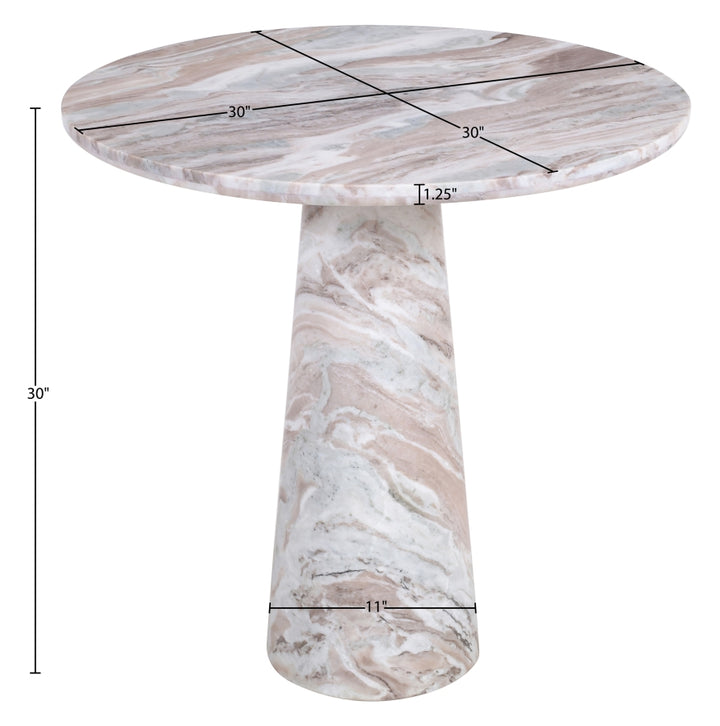 Fontelina 30" Genuine Marble Bistro Dining Table - Brown - 919-DT30-BROWN_7