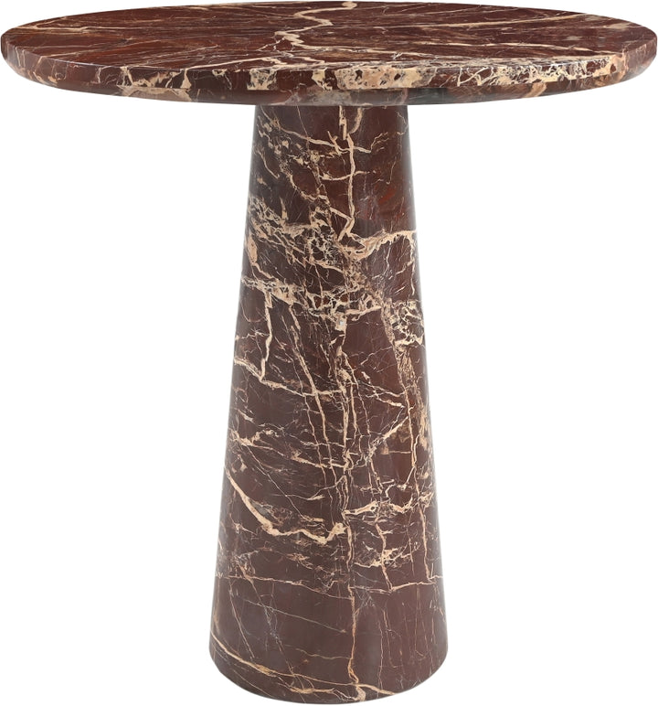 Fontelina 30" Genuine Marble Bistro Dining Table - Red - 919-DT30-RED_3