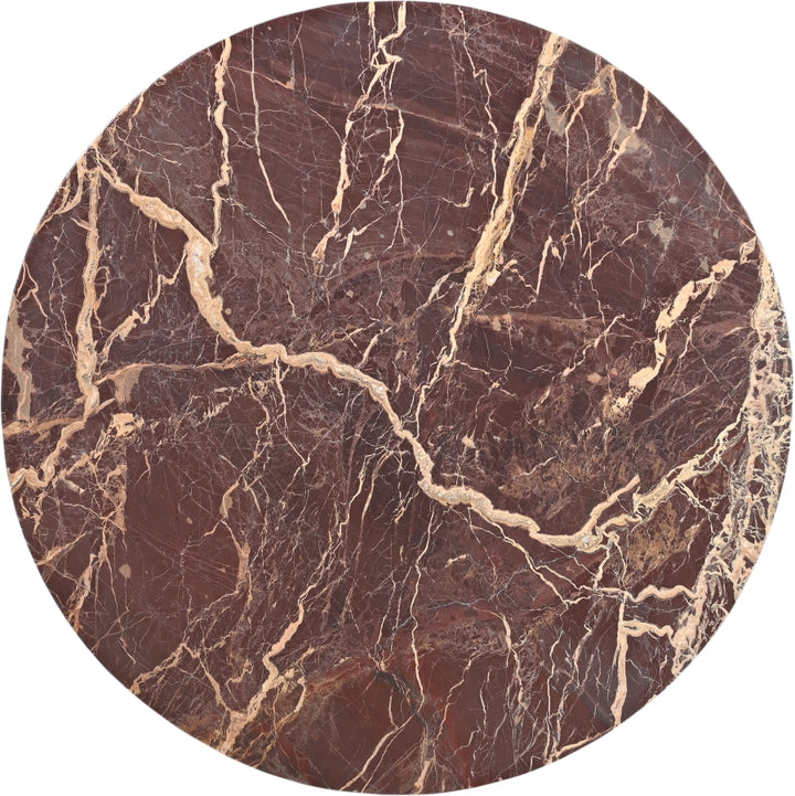Fontelina 30" Genuine Marble Bistro Dining Table - Red - 919-DT30-RED_4