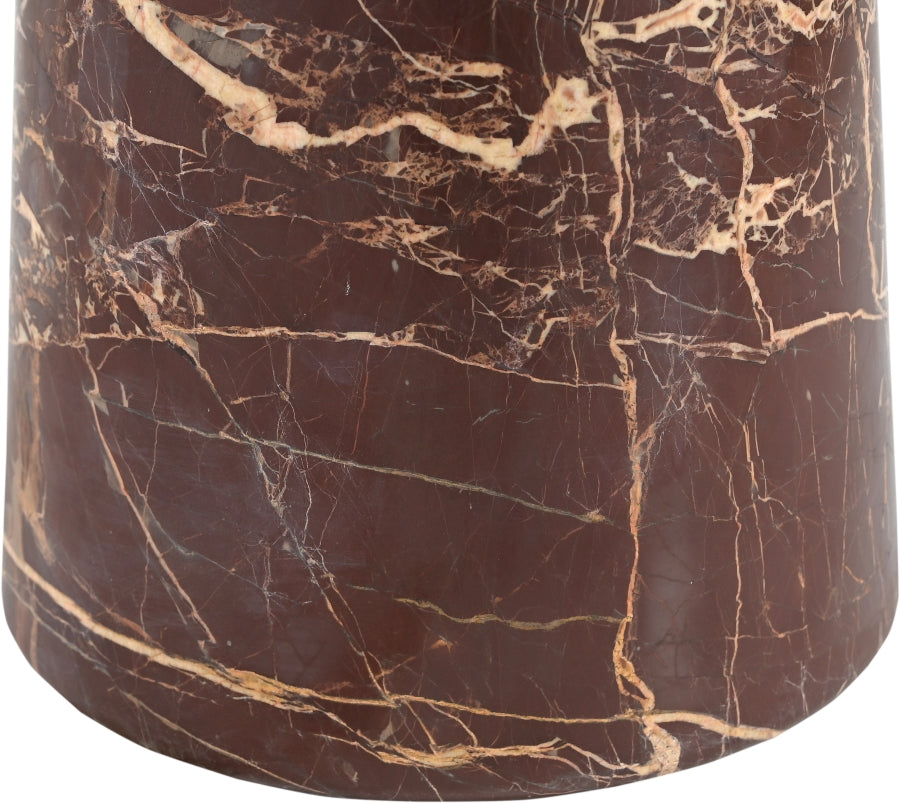 Fontelina 30" Genuine Marble Bistro Dining Table - Red - 919-DT30-RED_5