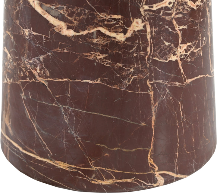 Fontelina 30" Genuine Marble Bistro Dining Table - Red - 919-DT30-RED_5