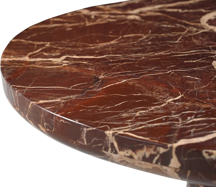 Fontelina 30" Genuine Marble Bistro Dining Table - Red - 919-DT30-RED_6