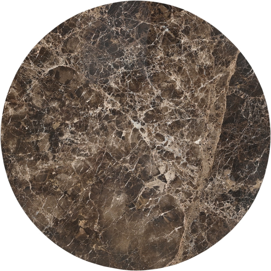 Fontelina 30" Genuine Marble Bistro Dining Table - Emperador - 919-DT30-EMPERADOR_4