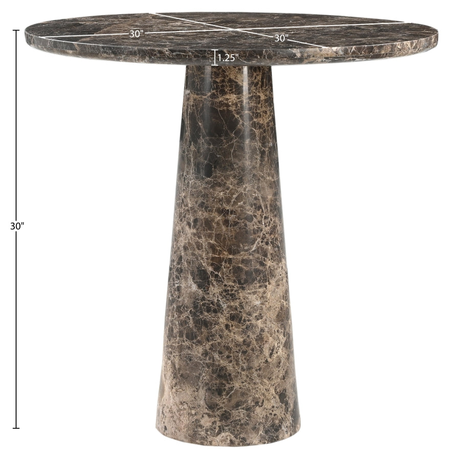 Fontelina 30" Genuine Marble Bistro Dining Table - Emperador - 919-DT30-EMPERADOR_7