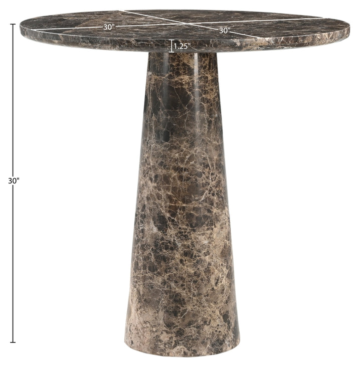 Fontelina 30" Genuine Marble Bistro Dining Table - Emperador - 919-DT30-EMPERADOR_7