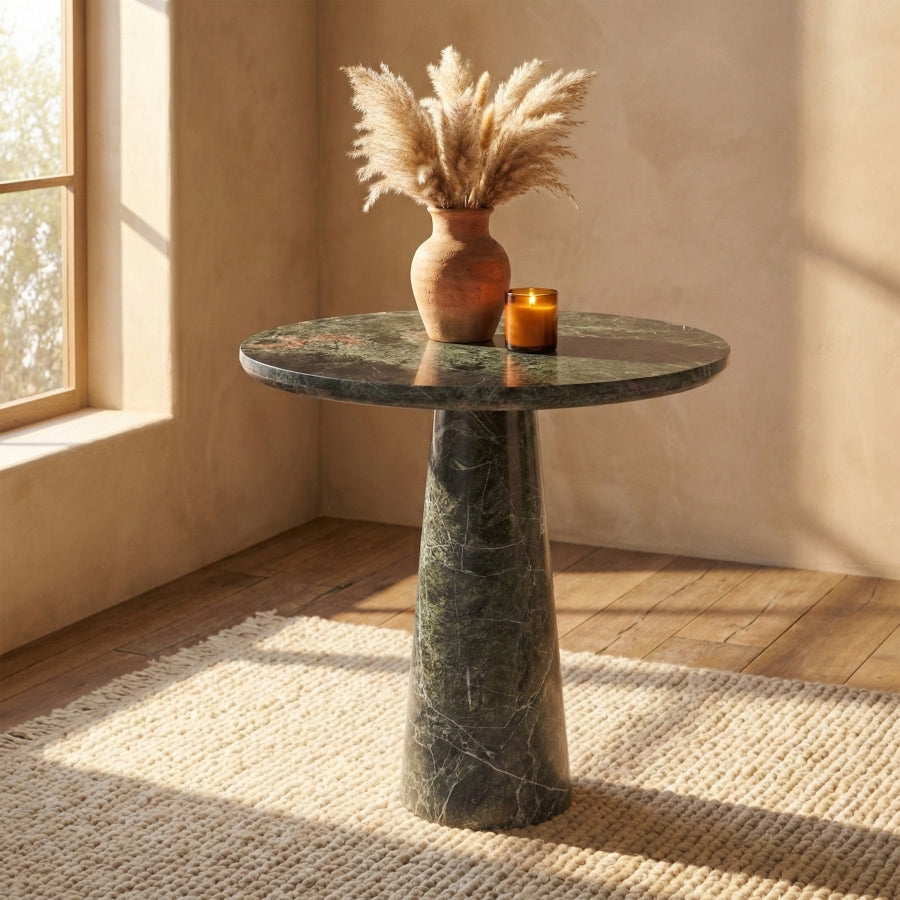 Fontelina 30" Genuine Marble Bistro Dining Table - Green - 919-DT30-GREEN_2