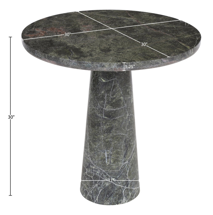 Fontelina 30" Genuine Marble Bistro Dining Table - Green - 919-DT30-GREEN_7
