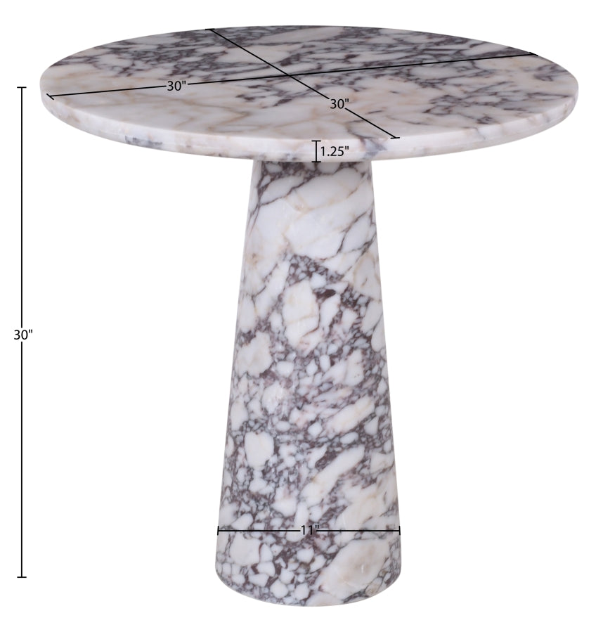 Fontelina 30" Genuine Marble Bistro Dining Table - Viola - 919-DT30-VIOLA_7
