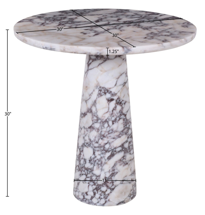 Fontelina 30" Genuine Marble Bistro Dining Table - Viola - 919-DT30-VIOLA_7