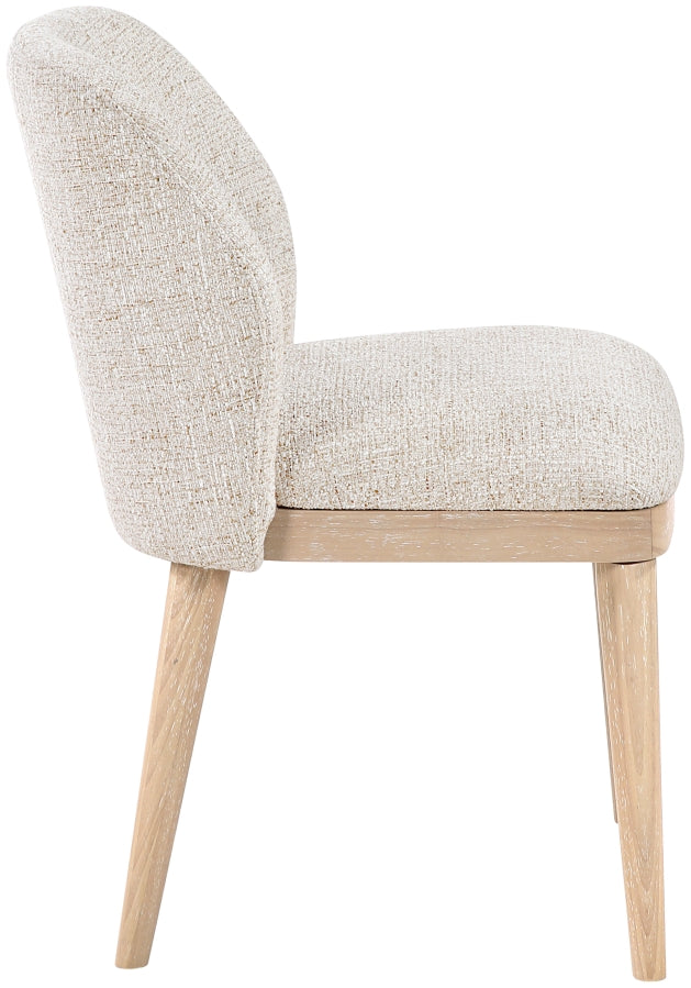 Valeo Linen Textured Fabric Upholstered Dining Chair - Beige - 88083-C-BEIGE_5