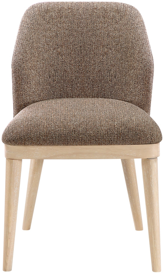 Valeo Linen Textured Fabric Upholstered Dining Chair - Brown - 88083-C-BROWN_4
